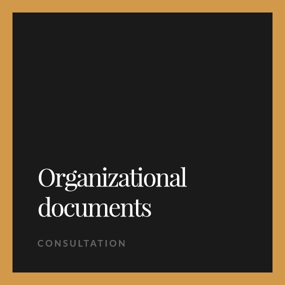 Changes in organizational documents