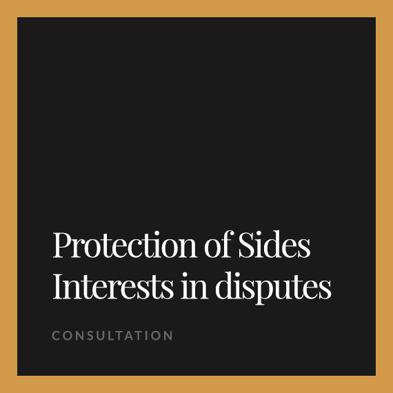 Protection of sides interests in disputes